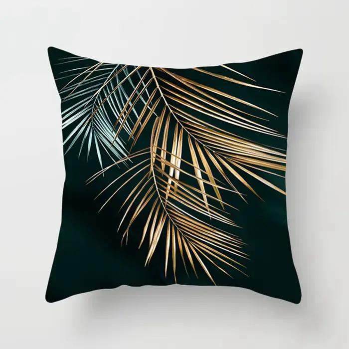 ABKJ-4 pièces, housse de coussin géométrique dorée, 45x45cm, housse de coussin décorative pour chais