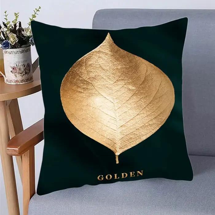 4 pièces, housse de coussin géométrique dorée