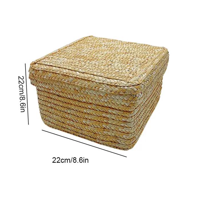 Panier de rangement en jonc de mer