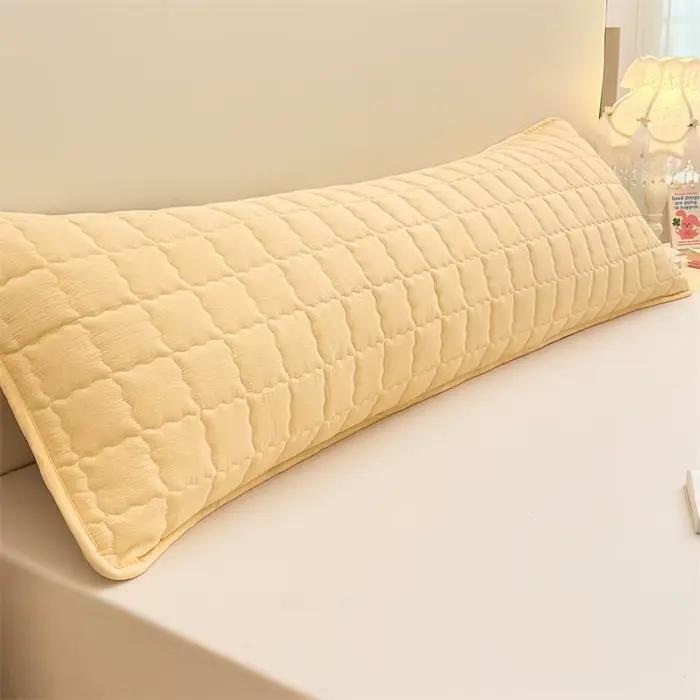 Taie d'oreiller longue de couleur unie, taie d'oreiller décorative, taie d'oreiller * 1 (sans noyau), tissu doux et confortable, 1 pièce