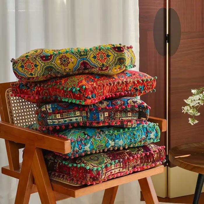 Coussin de chaise marocain doux et confortable, 40x40cm d'épaisseur, 1 pièce, coussin de méditation, adapté aux salons, chambres à coucher, salles à manger