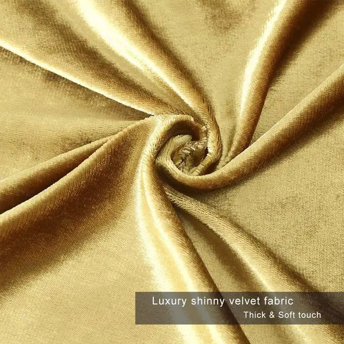 Housses de coussin décoratives en velours doré