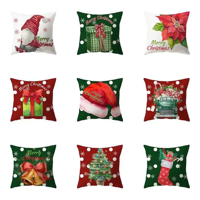 Taies d'Oreiller sur le Thème de Noël, Accessoires de Voiture, Bureau, Père Noël, Salon, Canapé, Maison