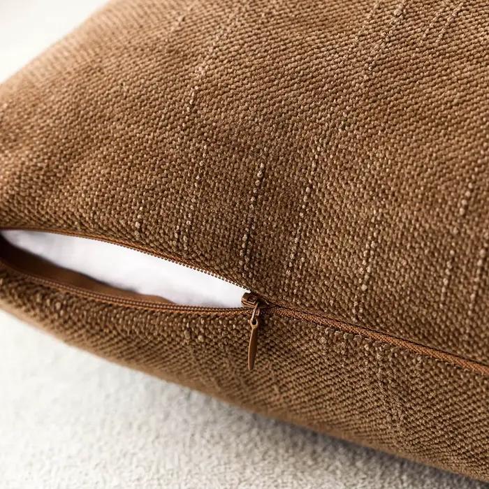 Lot de 2 housses de coussin carrées texturées douces