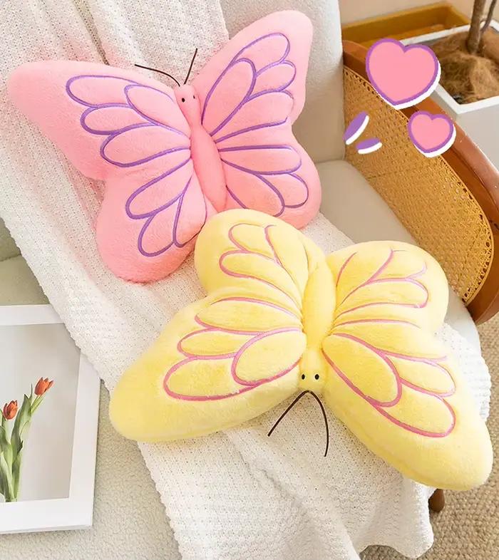 Coussin papillon, oreiller décoratif pour chambre à coucher