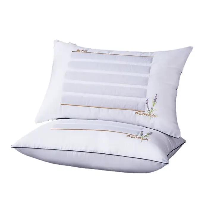 Oreiller en coton 48x74cm avec garnissage de graines de Cassia et de sarrasin, lavande et jasmin – Alternative plus saine à l'oreiller traditionnel pour un confort optimal