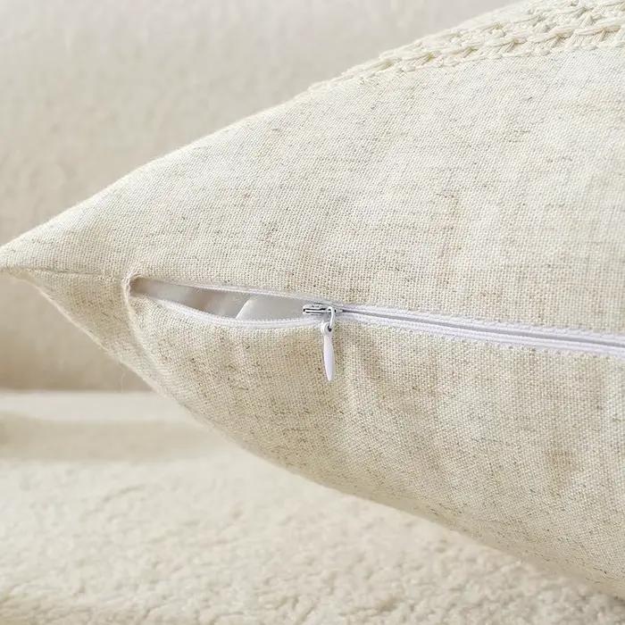Housse de coussin en Patchwork géométrique, taie d'oreiller brodée de campagne pour canapé-lit, décoration de chaise de voiture, oreiller de ferme Boho