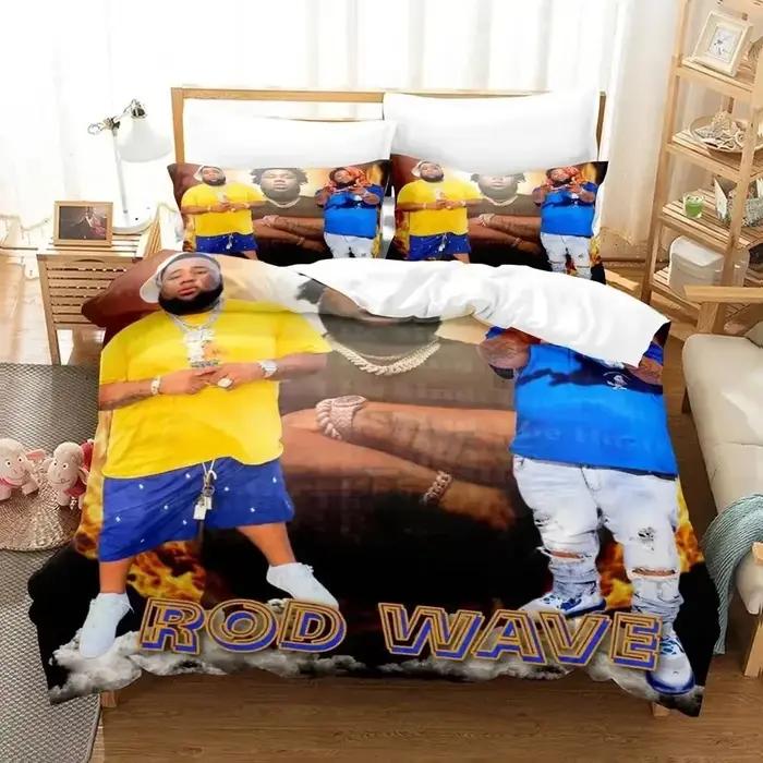 Parure de lit avec tige de rappeur ondulée imprimée en 3D