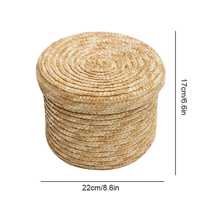 Panier de rangement en jonc de mer