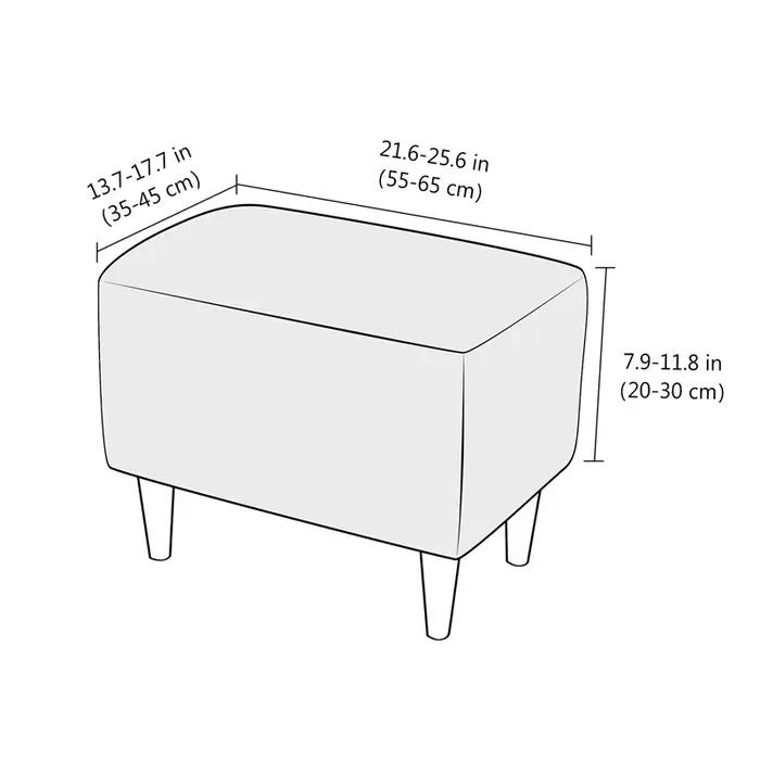 Housse de tabouret Ottoman en velours doux
