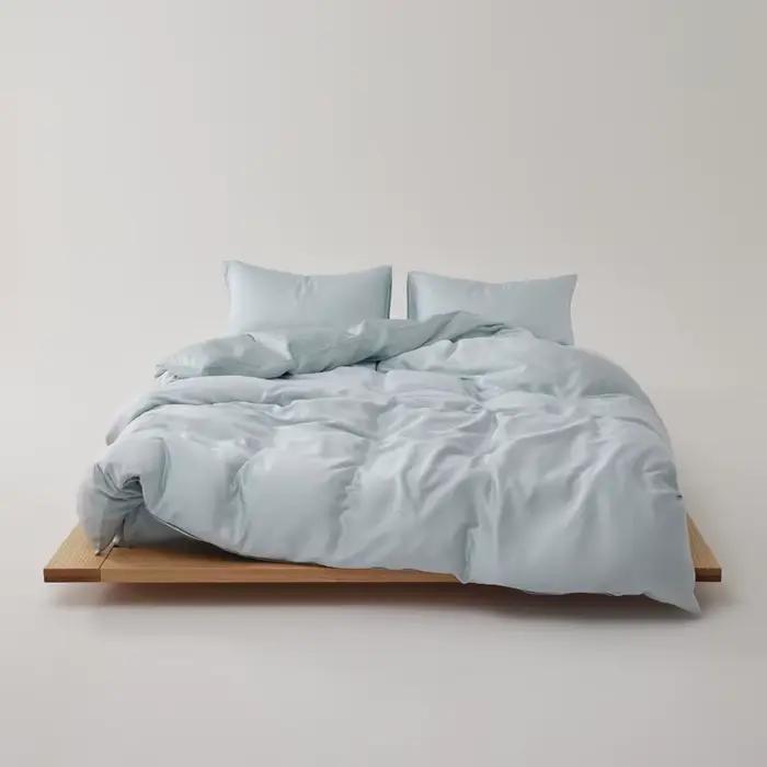 Nouveau Simple 100% Lyocell ensemble de literie solide doux pour la peau reine housse de couette