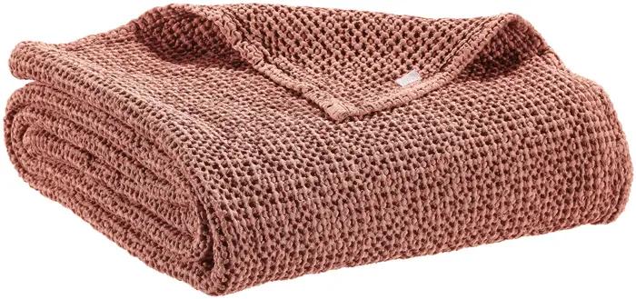 Plaid recycl Maia Terracotta 140 x 200