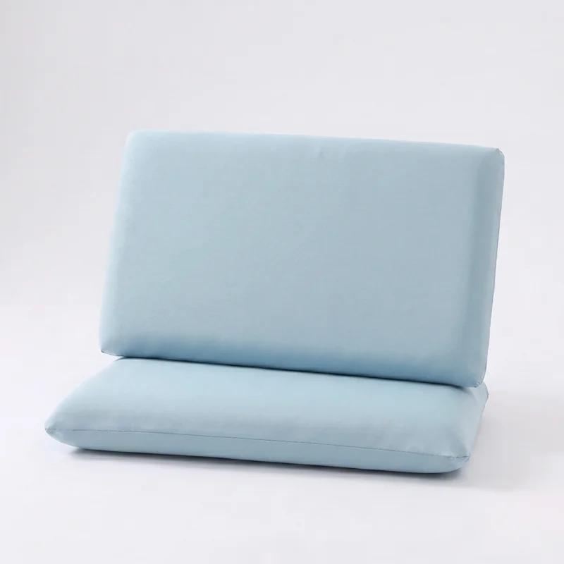 Lot de 2 taies d'oreiller bleu clair unies, housses de coussin douces et respirantes, protection de