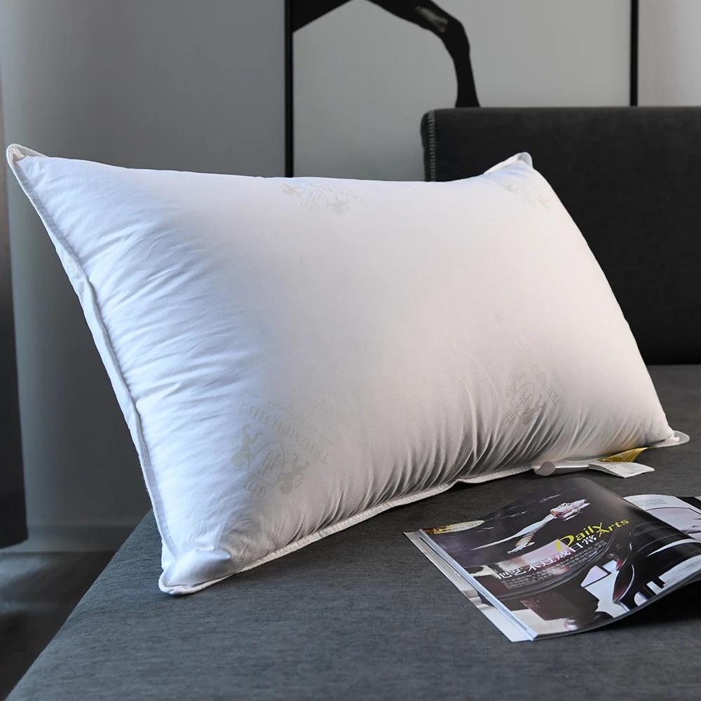 Oreiller en duvet d'oie blanc pur, 100% coton, taille personnalisée, aide à dormir, 100%