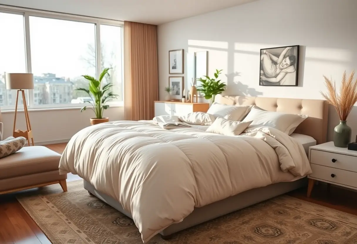 Couette surdimensionnée pour un lit confortable